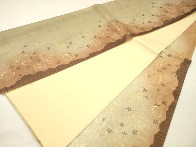 平和屋着物◎六通柄袋帯　宝尽くし舞桜文　金糸　引箔　正絹　逸品　DABH5643ya