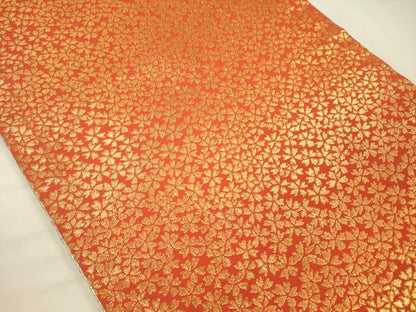 平和屋着物◎両面　全通柄袋帯　舞桜文　金銀糸　正絹　逸品　DABH5649ya