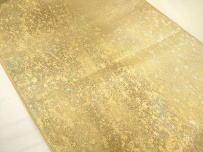 平和屋着物◎六通柄袋帯　霞文　金銀糸　引箔　正絹　逸品　DABH5661ya