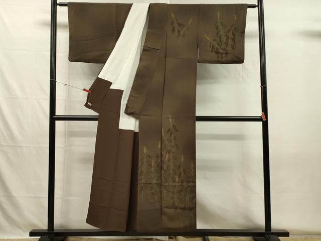 平和屋着物■訪問着　刺繍　草花文　暈し染め　三越扱い　正絹　逸品　DABH5670qa