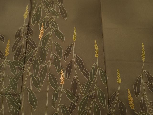 平和屋着物■訪問着　刺繍　草花文　暈し染め　三越扱い　正絹　逸品　DABH5670qa