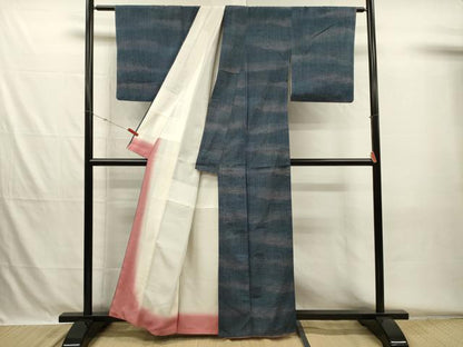 平和屋着物■上質な紬　霞文　正絹　逸品　DABH5677ya