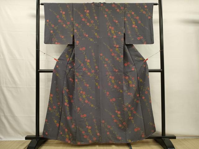 平和屋着物■上質な小紋　枝桜文　金彩　正絹　逸品　DABH5679ya