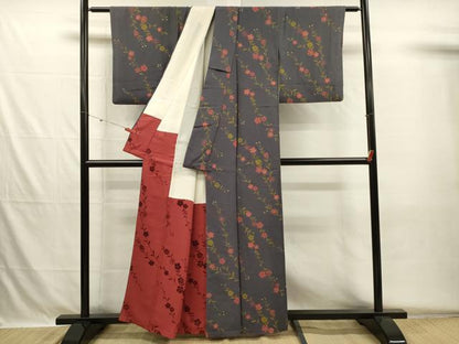 平和屋着物■上質な小紋　枝桜文　金彩　正絹　逸品　DABH5679ya