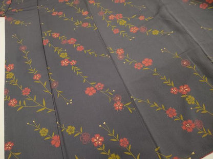 平和屋着物■上質な小紋　枝桜文　金彩　正絹　逸品　DABH5679ya