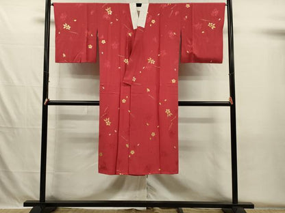 平和屋着物■長襦袢　袷　舞花文　金彩　正絹　逸品　DABH5682ya