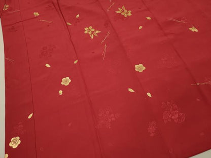 平和屋着物■長襦袢　袷　舞花文　金彩　正絹　逸品　DABH5682ya
