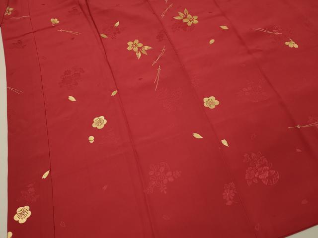 平和屋着物■長襦袢　袷　舞花文　金彩　正絹　逸品　DABH5682ya
