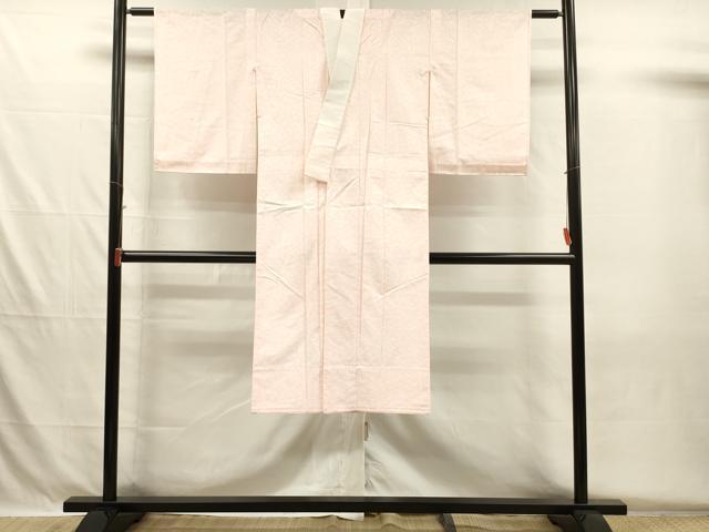 平和屋着物■長襦袢　単衣　扇面文　洗える着物　DABH5685ya