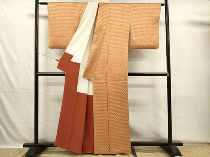 平和屋着物■江戸小紋　鮫小紋柄　亀甲地紋　正絹　逸品　DABH5694ya