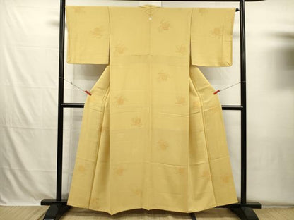 平和屋着物■上質な小紋　松ぼっくり　正絹　逸品　DABH5697ya