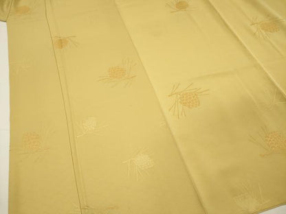 平和屋着物■上質な小紋　松ぼっくり　正絹　逸品　DABH5697ya