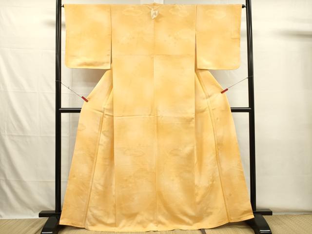 平和屋着物■上質な小紋　雲取り吉祥花地紋　暈し染め　正絹　逸品　DABH5703ya