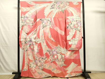 平和屋着物■豪華振袖　駒刺繍　花熨斗文　牡丹　銀彩　正絹　逸品　DABH5704ya