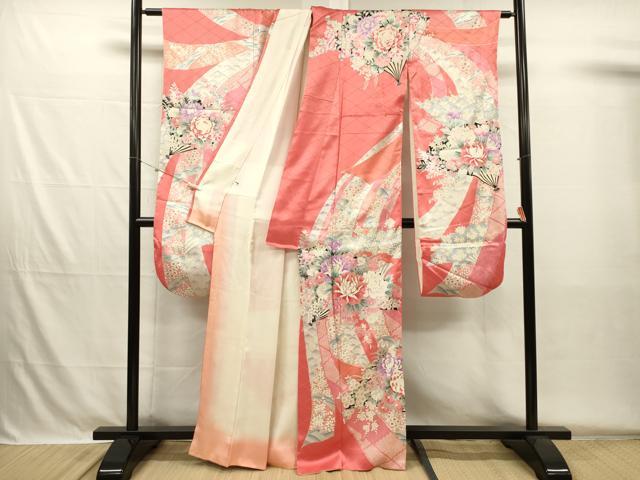 平和屋着物■豪華振袖　駒刺繍　花熨斗文　牡丹　銀彩　正絹　逸品　DABH5704ya