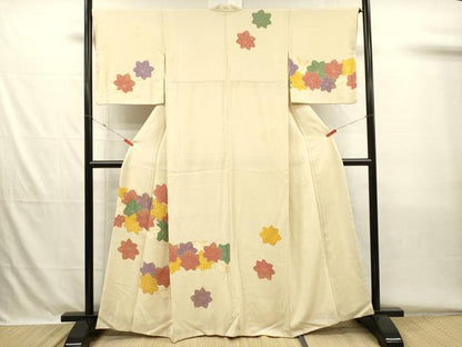 平和屋着物■訪問着　駒刺繍　舞楓文　金彩　正絹　逸品　DABH5706ya