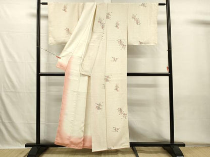 平和屋着物■上質な小紋　飾花文　正絹　逸品　DABH5710ya