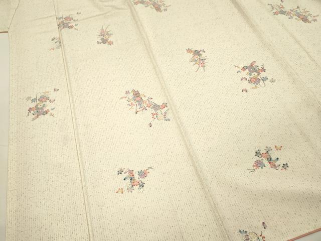 平和屋着物■上質な小紋　飾花文　正絹　逸品　DABH5710ya