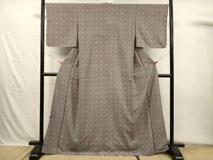 平和屋着物■上質な小紋　花尽くし　正絹　逸品　未使用　DABH5711ya