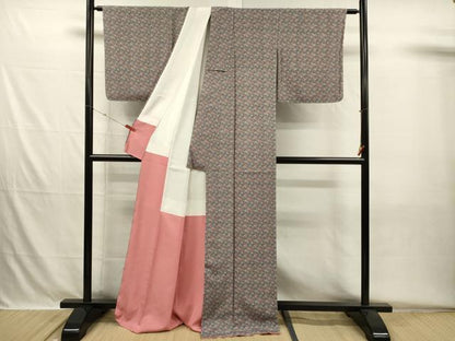 平和屋着物■上質な小紋　花尽くし　正絹　逸品　未使用　DABH5711ya