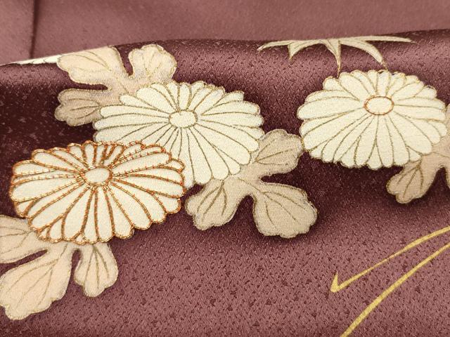 平和屋着物■訪問着　松葉散らし花文　暈し染め　金彩　正絹　逸品　DABH5714ya