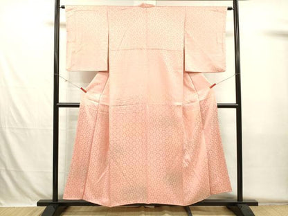 平和屋着物■上質な小紋　花青海波地紋　暈し染め　正絹　逸品　DABH5717ya