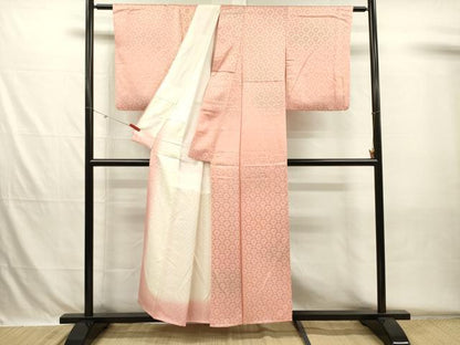 平和屋着物■上質な小紋　花青海波地紋　暈し染め　正絹　逸品　DABH5717ya