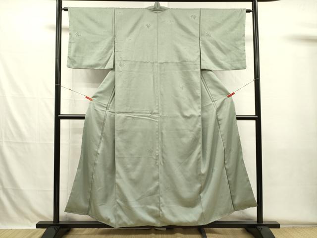 平和屋着物■上質な小紋　草葉文　正絹　逸品　DABH5719ya