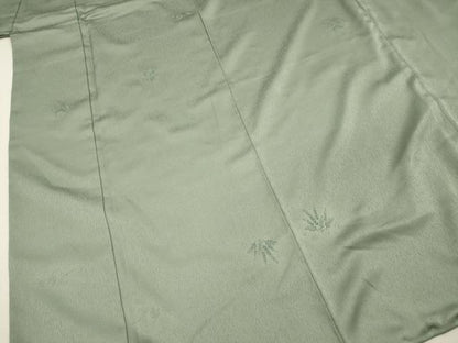 平和屋着物■上質な小紋　草葉文　正絹　逸品　DABH5719ya
