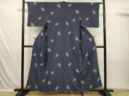 平和屋着物■上質な小紋　雪輪花文　トンボ　正絹　逸品　DABH5720ya