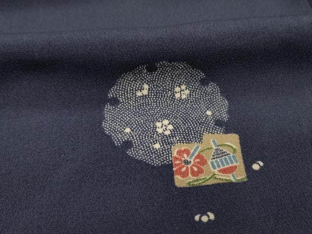 平和屋着物■上質な小紋　雪輪花文　トンボ　正絹　逸品　DABH5720ya