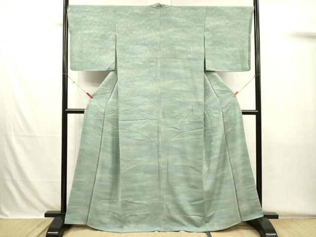 平和屋着物■上質な小紋　花唐草文　暈し染め　正絹　逸品　DABH5721ya