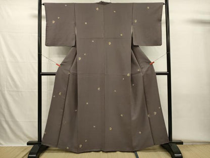 平和屋着物■上質な小紋　花丸文　金彩　正絹　逸品　DABH5722ya