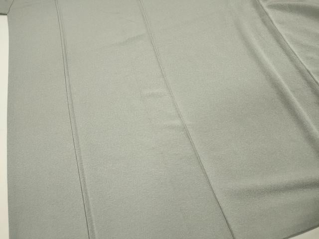 平和屋着物■上質な色無地　霞地紋　千草鼠色　正絹　逸品　DABH5723ya