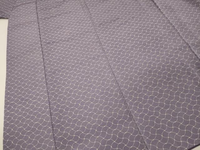 平和屋着物■上質な小紋　幾何学文　正絹　逸品　DABH5735ya