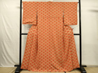 平和屋着物■上質な小紋　絞り　七宝文　正絹　逸品　DABH5738ya