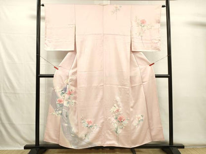 平和屋着物■訪問着　草花文　暈し染め　正絹　逸品　DABH5740ya