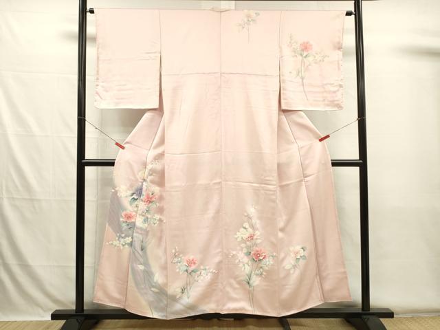 平和屋着物■訪問着　草花文　暈し染め　正絹　逸品　DABH5740ya