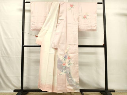 平和屋着物■訪問着　草花文　暈し染め　正絹　逸品　DABH5740ya