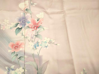 平和屋着物■訪問着　草花文　暈し染め　正絹　逸品　DABH5740ya