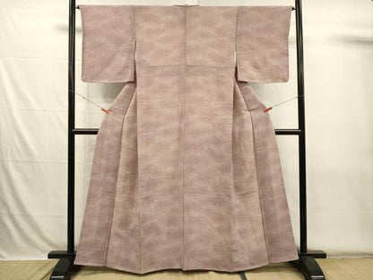 平和屋着物■上質な小紋　霞文　暈し染め　鬼しぼ縮緬　正絹　逸品　未使用　DABH5743ya