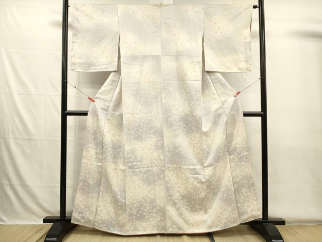 平和屋着物■上質な小紋　手描き　舞花文　暈し染め　正絹　逸品　DABH5749ya