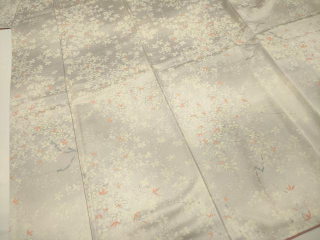 平和屋着物■上質な小紋　手描き　舞花文　暈し染め　正絹　逸品　DABH5749ya