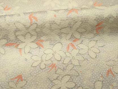 平和屋着物■上質な小紋　手描き　舞花文　暈し染め　正絹　逸品　DABH5749ya