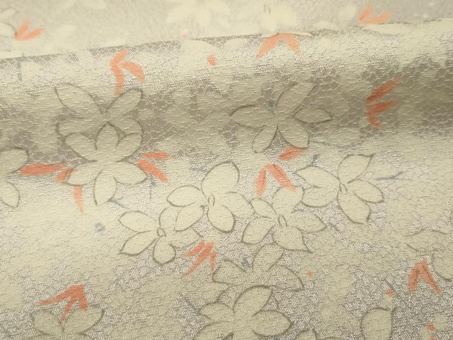 平和屋着物■上質な小紋　手描き　舞花文　暈し染め　正絹　逸品　DABH5749ya