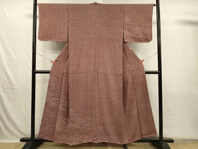 平和屋着物■訪問着　江戸小紋　作家物　松葉花文　正絹　逸品　DABH5750ya