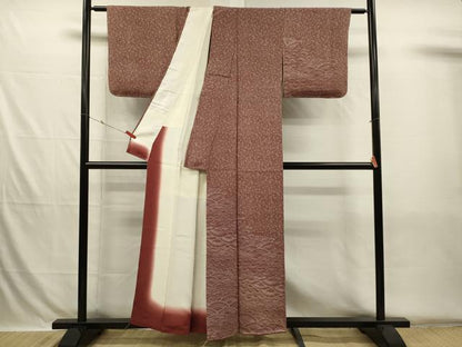 平和屋着物■訪問着　江戸小紋　作家物　松葉花文　正絹　逸品　DABH5750ya