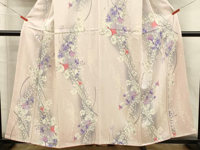 平和屋着物■上質な小紋　草花文　暈し染め　正絹　逸品　DABH5752ya