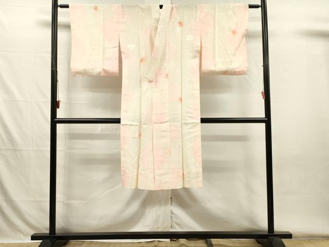 平和屋着物■長襦袢　無双仕立て　絞り　草花文　暈し染め　正絹　逸品　DABH5766ya