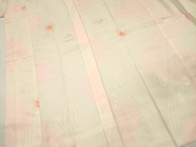 平和屋着物■長襦袢　無双仕立て　絞り　草花文　暈し染め　正絹　逸品　DABH5766ya